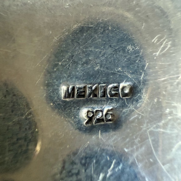 Vintage Mother of Pearl and Sterling Panel Statement Bracelet - Picture 13 of 15